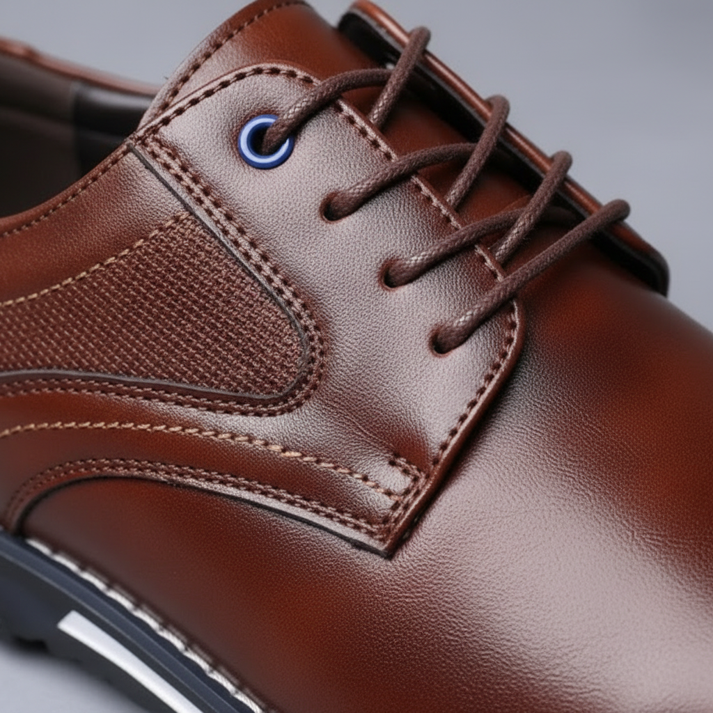 Noah | Men's Lace-Up Shoes With Low-Top Design And Contrast Stitching | Smart