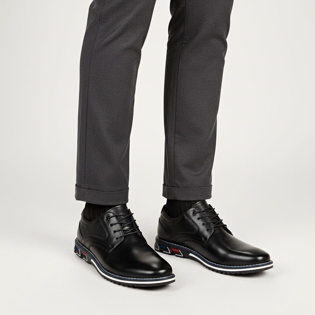 Noah | Men's Lace-Up Shoes With Low-Top Design And Contrast Stitching | Smart