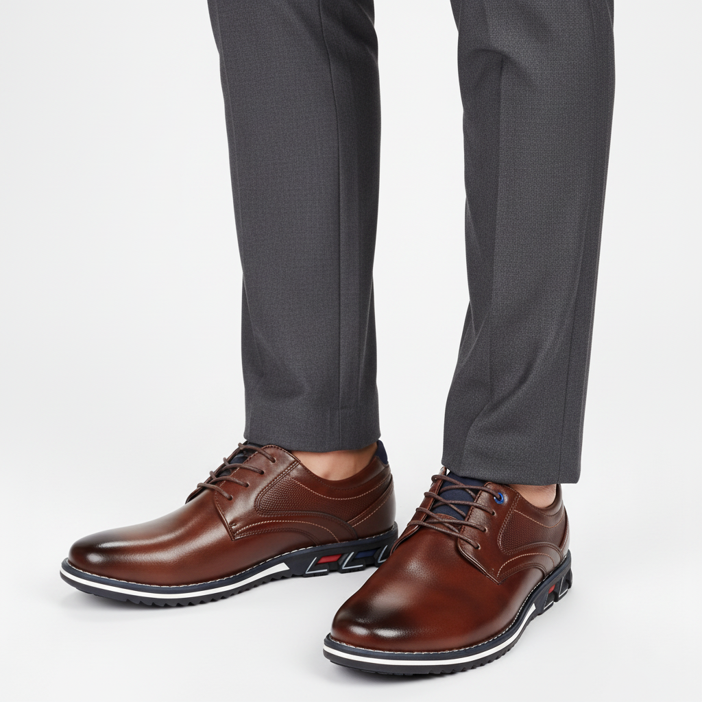 Noah | Men's Lace-Up Shoes With Low-Top Design And Contrast Stitching | Smart