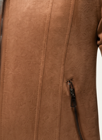 Noah | Men's Leather Jacket With Zip Closure And Side Zip Pocket | Casual