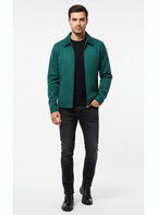Noah | Men's Leather Jacket With Zip Closure And Side Zip Pocket | Casual