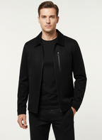 Noah | Men's Leather Jacket With Zip Closure And Side Zip Pocket | Casual