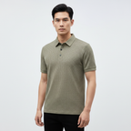 Noah | Men's Polo Shirt With Textured Design And Button Placket | Casual