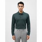 Noah | Men's Polo Shirt With Textured Design And Button Placket | Casual