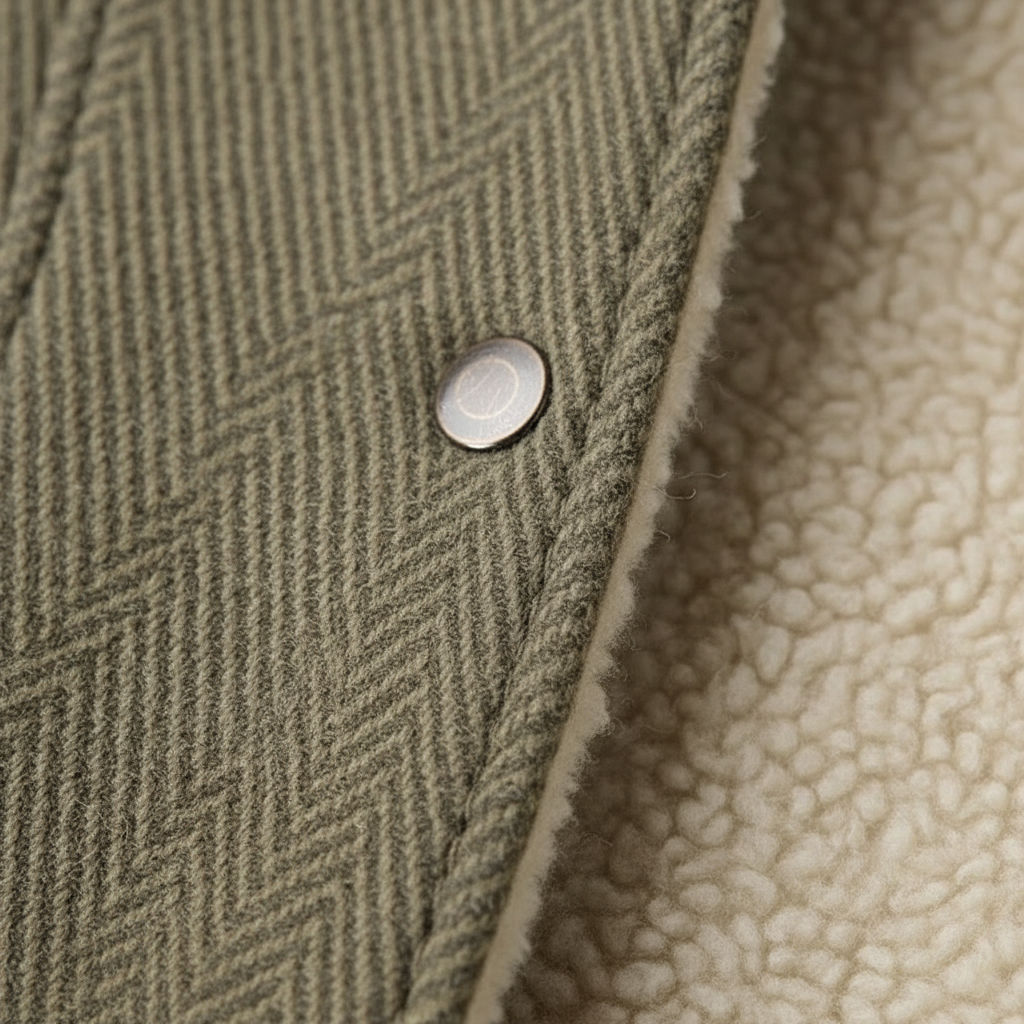 Noah | Men's Sherpa Jacket With Button Front And Chest Pockets | Casual