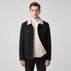 Noah | Men's Sherpa Jacket With Button Front And Chest Pockets | Casual