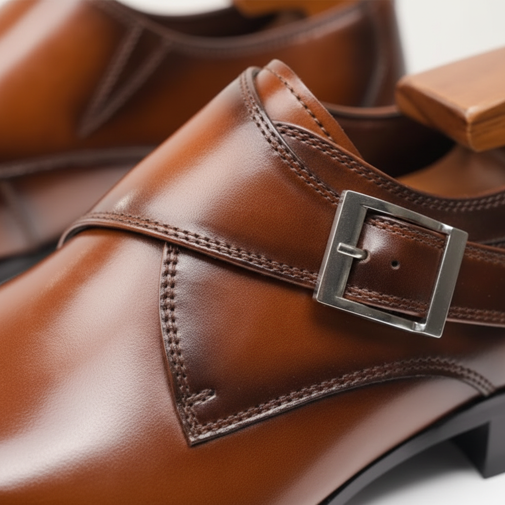 Noah | Men's Shoes With Buckle Strap Detail And Sleek Panel Design | Formal
