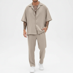 Noah | Men's Summer Set With Cuban Collar Shirt And Straight Leg Pants | Casual