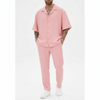 Noah | Men's Summer Set With Cuban Collar Shirt And Straight Leg Pants | Casual