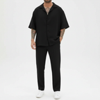 Noah | Men's Summer Set With Cuban Collar Shirt And Straight Leg Pants | Casual