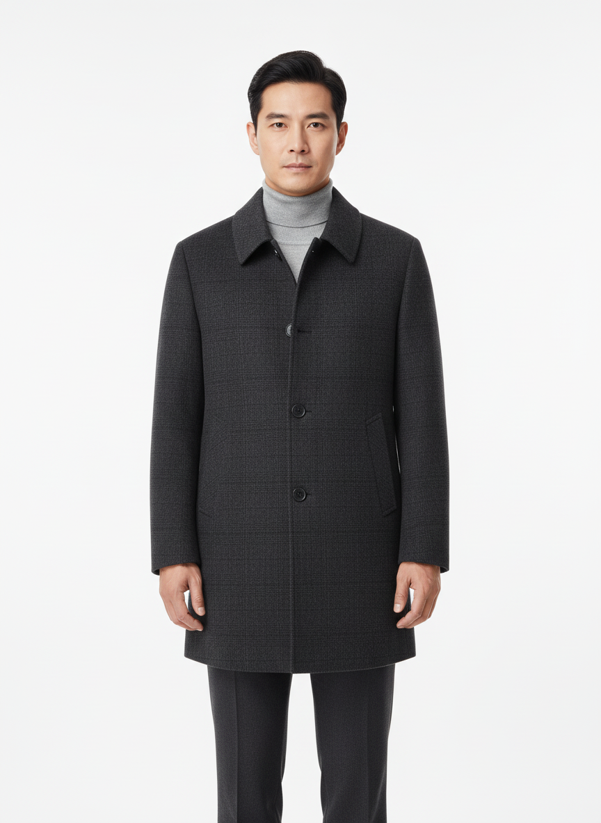 Noah | Men's Trench Coat With Button Closure And Side Pockets | Classic