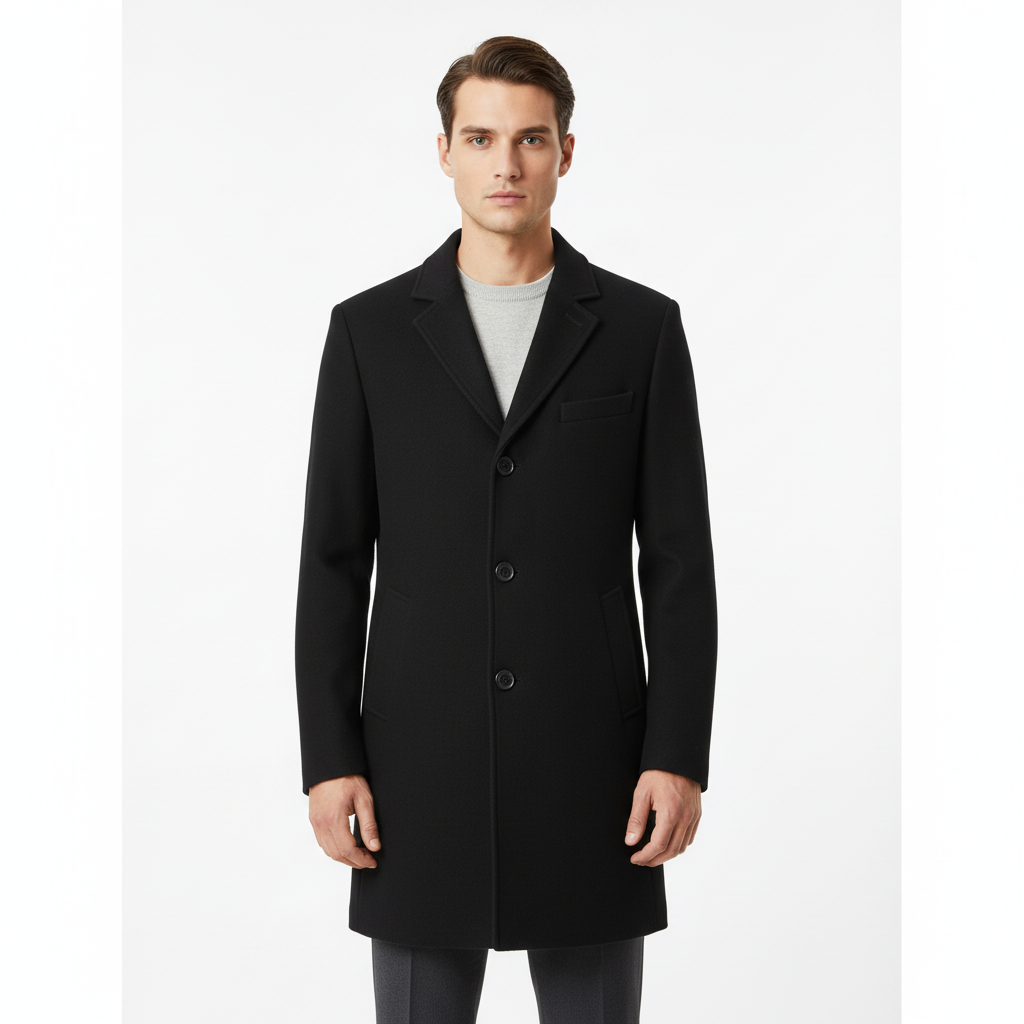 Noah | Men's Trench Coat With Notch Lapel And Button Closure | Smart