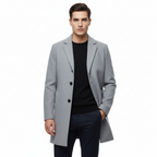 Noah | Men's Trench Coat With Notch Lapel And Button Closure | Smart