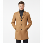 Noah | Men's Trench Coat With Notch Lapel And Button Closure | Smart