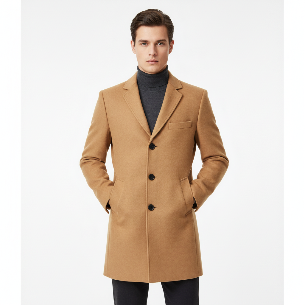 Noah | Men's Trench Coat With Notch Lapel And Button Closure | Smart