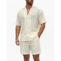 Noah | Men's Two Piece Set With Cuban Collar Shirt And Matching Shorts | Summer