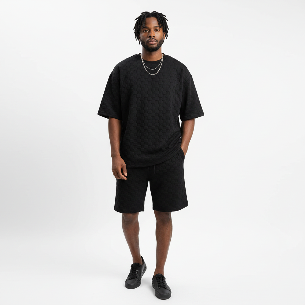 Noah | Men's Two Piece Set With Short Sleeves And Zip Collar