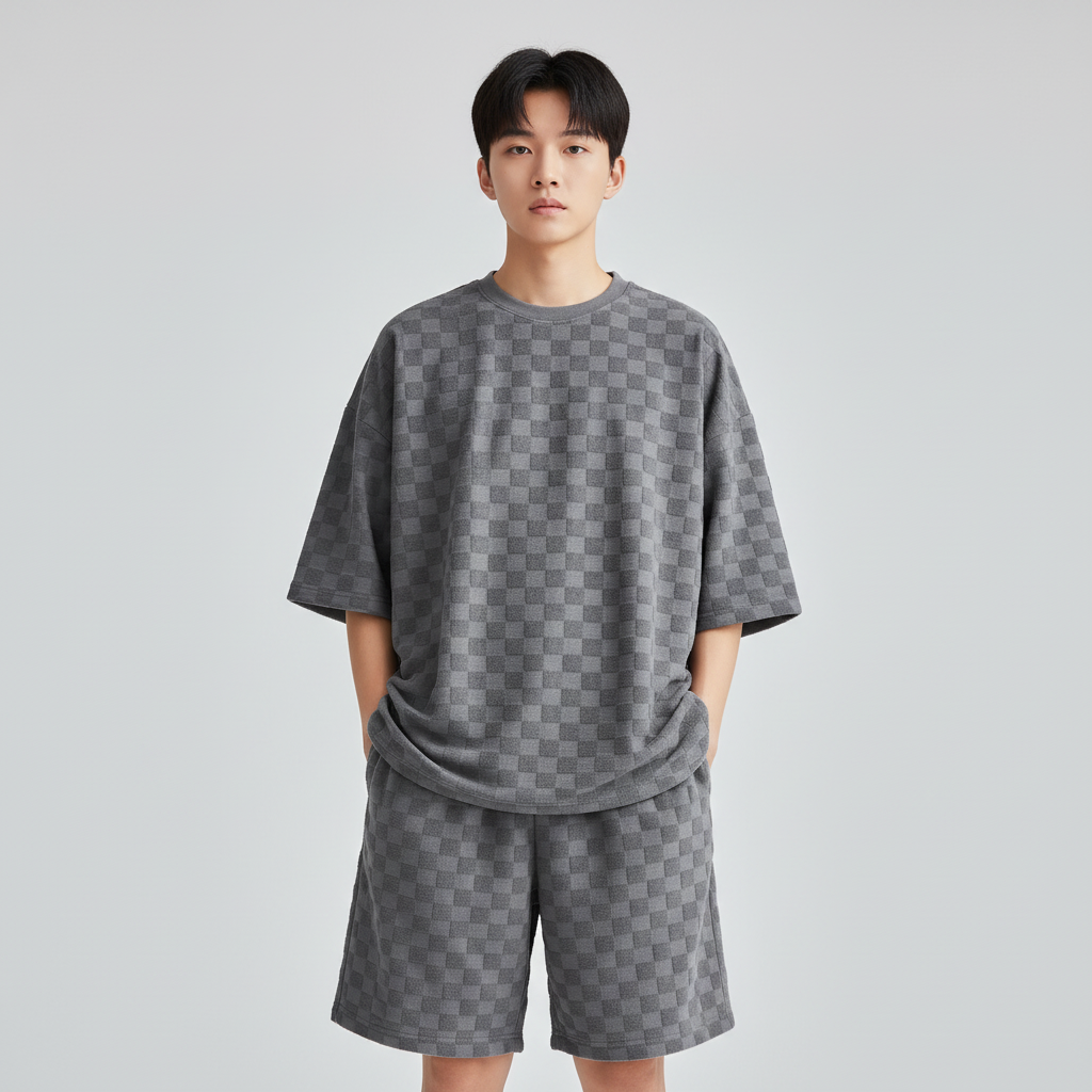 Noah | Men's Two Piece Set With Short Sleeves And Zip Collar