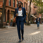Olivia | Women's Blazer & Straight-Leg Trousers With Long Sleeve And Pockets | Elegant