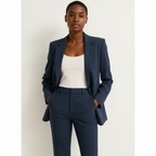 Olivia | Women's Blazer & Straight-Leg Trousers With Long Sleeve And Pockets | Elegant