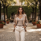 Olivia | Women's Blazer With Notch Lapel And Plaid Pattern | Smart Casual