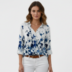 Olivia | Women's Blouse With Floral Print And Button Closure | Casual
