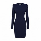 Olivia | Women's Bodycon Mini Dress With Long Sleeves And Structured Shoulders | Chic