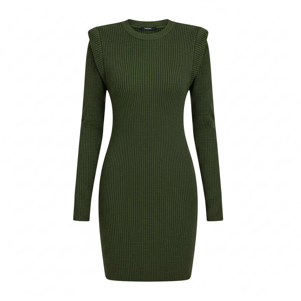 Olivia | Women's Bodycon Mini Dress With Long Sleeves And Structured Shoulders | Chic