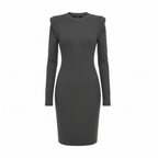 Olivia | Women's Bodycon Mini Dress With Long Sleeves And Structured Shoulders | Chic