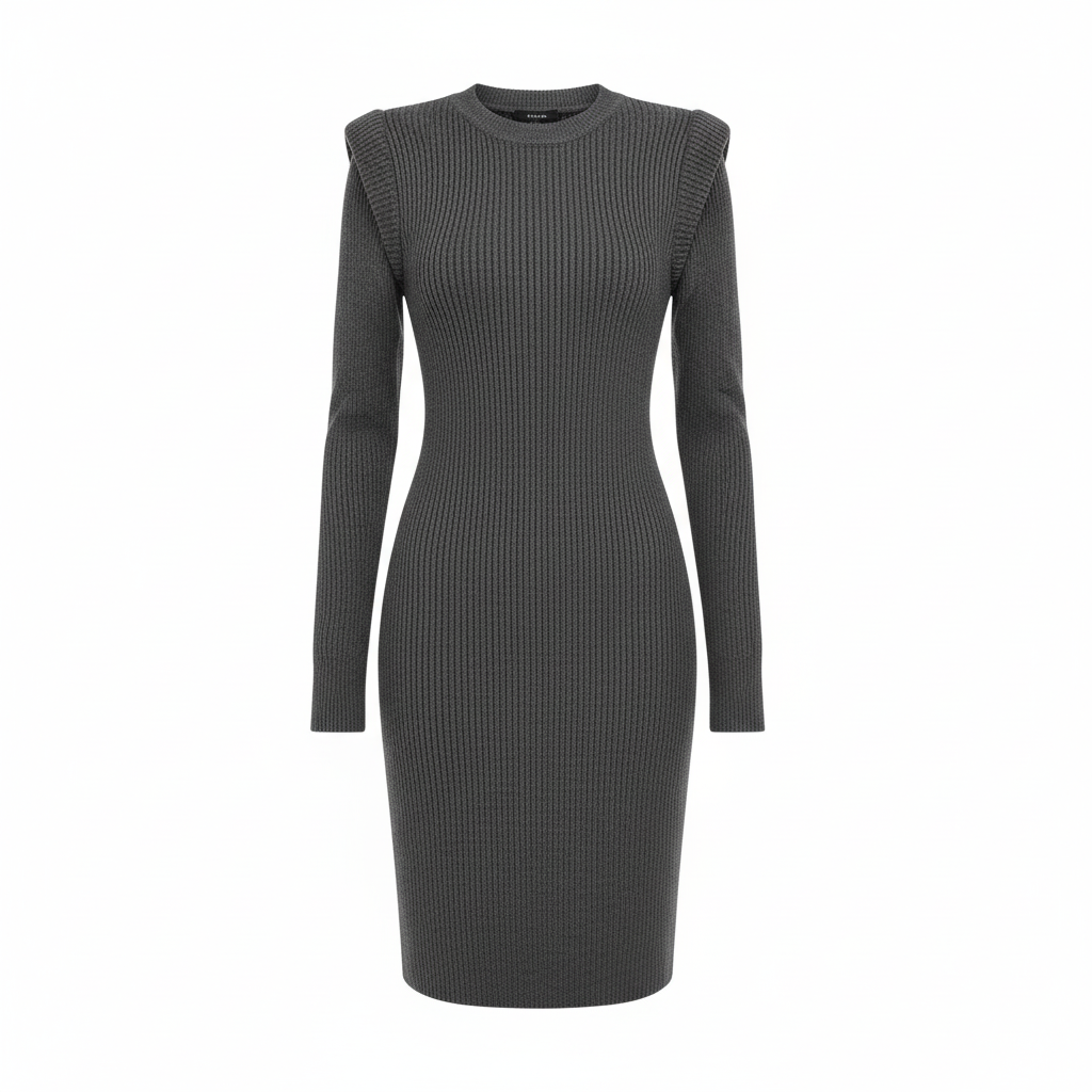 Olivia | Women's Bodycon Mini Dress With Long Sleeves And Structured Shoulders | Chic