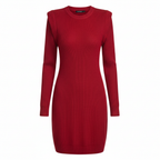 Olivia | Women's Bodycon Mini Dress With Long Sleeves And Structured Shoulders | Chic