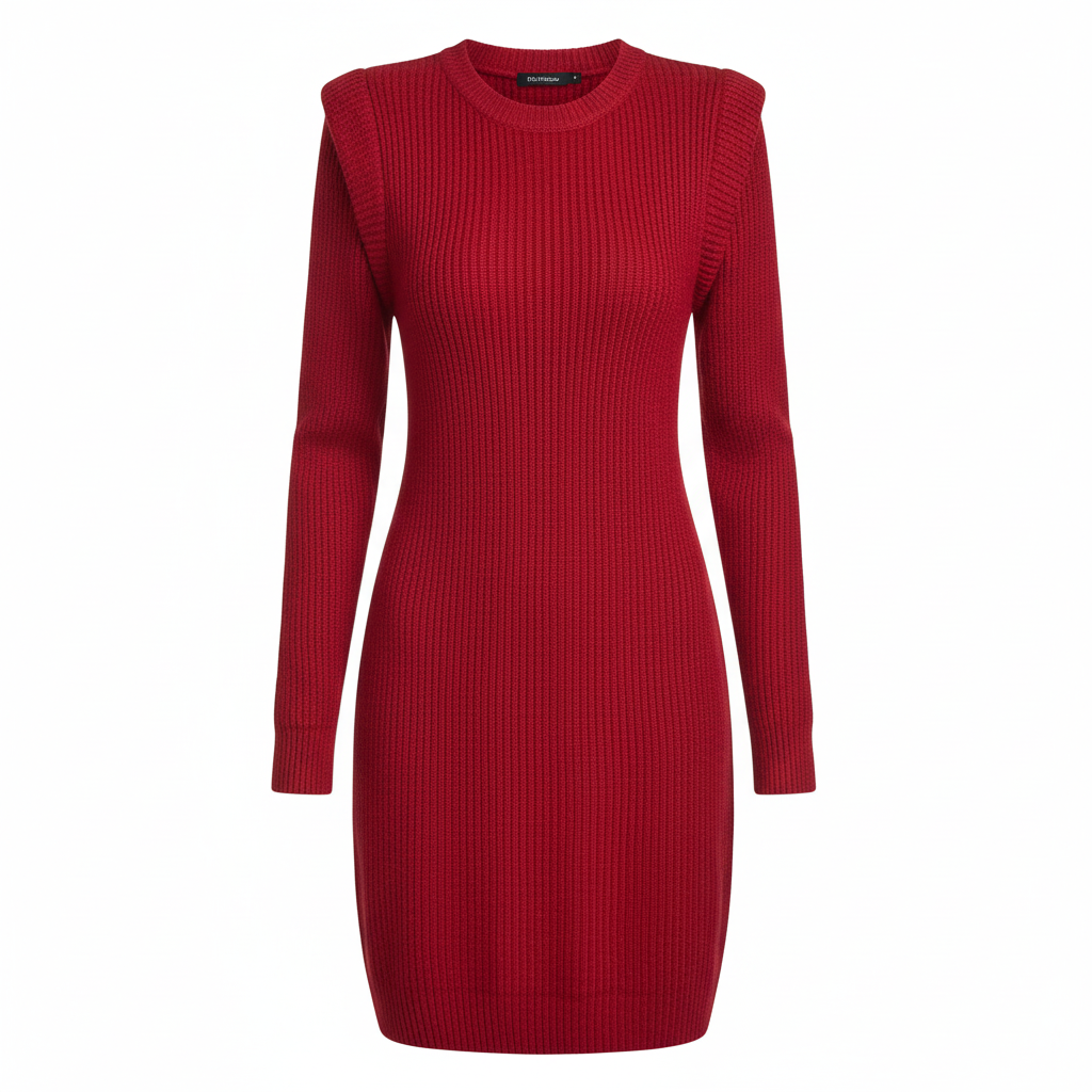 Olivia | Women's Bodycon Mini Dress With Long Sleeves And Structured Shoulders | Chic