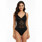 Olivia | Women's Bodysuit With Sweetheart Neckline And Lace Texture | Elegant