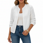 Olivia | Women's Bomber Jacket With Sequin Texture And Zip Closure | Glamorous