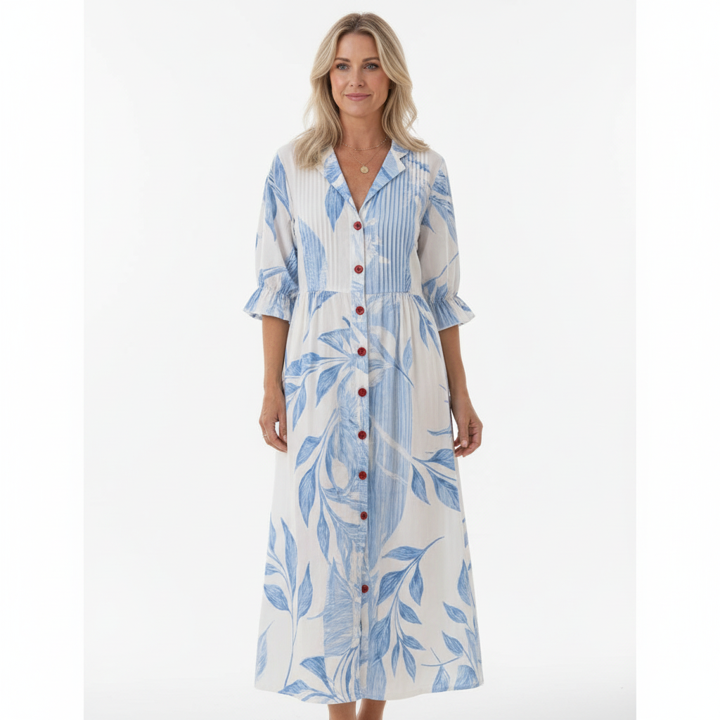 Olivia | Women's Floral Maxi Dress With V-Neck And Short Sleeves | Elegant