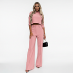 Olivia | Women's Formal Suit With High Neck And Pleated Trousers | Chic