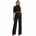 Olivia | Women's Formal Suit With High Neck And Pleated Trousers | Chic