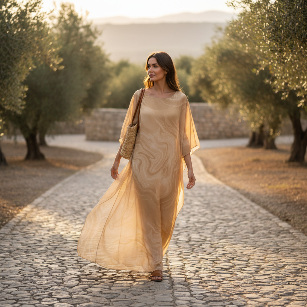 Olivia | Women's Graduation Maxi Dress With Wide Sleeves And Draped Silhouette | Elegant