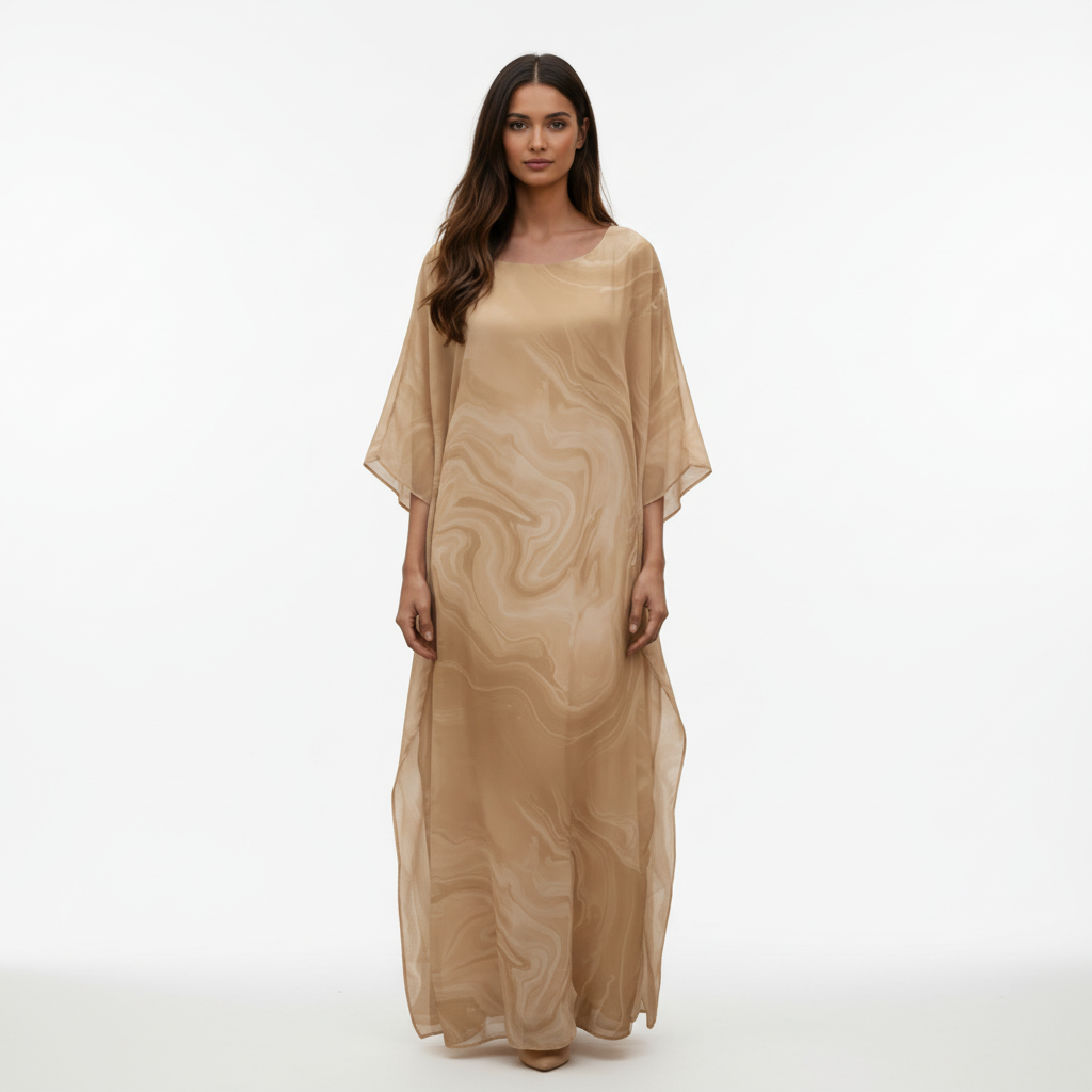 Olivia | Women's Graduation Maxi Dress With Wide Sleeves And Draped Silhouette | Elegant