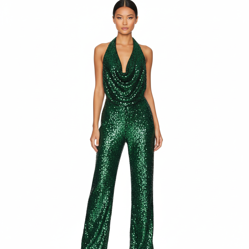 Olivia | Women's Jumpsuit With Sleeveless Design And Draped Neckline | Glamorous
