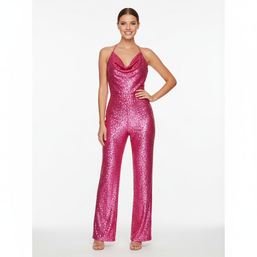 Olivia | Women's Jumpsuit With Sleeveless Design And Draped Neckline | Glamorous