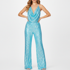 Olivia | Women's Jumpsuit With Sleeveless Design And Draped Neckline | Glamorous