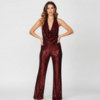 Olivia | Women's Jumpsuit With Sleeveless Design And Draped Neckline | Glamorous