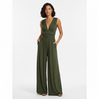 Olivia | Women's Jumpsuit With Sleeveless Design And Pleated Waist | Elegant