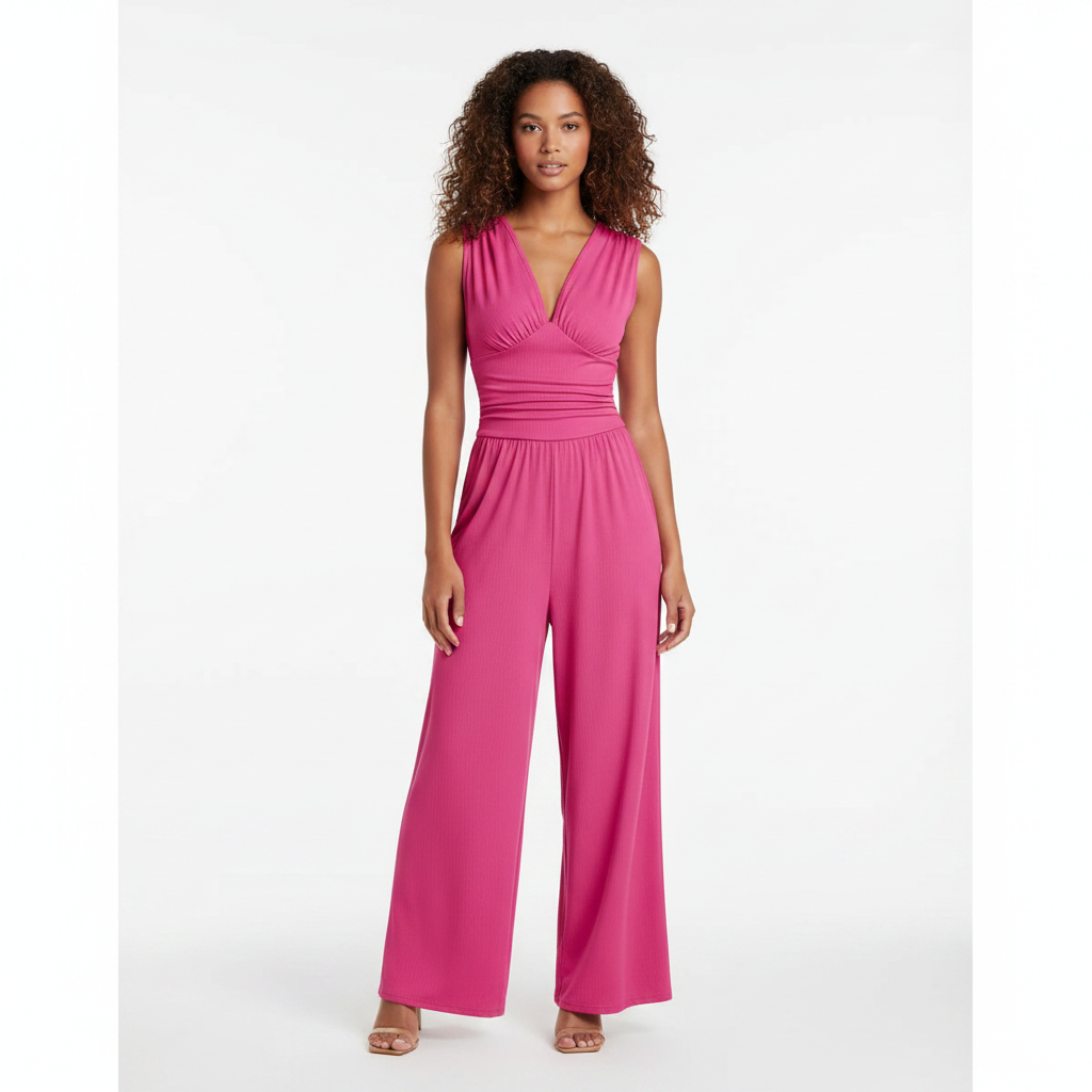 Olivia | Women's Jumpsuit With Sleeveless Design And Pleated Waist | Elegant