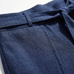 Olivia | Women’s Linen Trousers With Wide Leg Silhouette And Tie Waist | Elegant