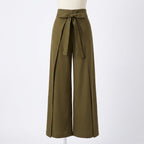 Olivia | Women’s Linen Trousers With Wide Leg Silhouette And Tie Waist | Elegant