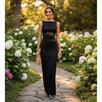 Olivia | Women's Maxi Dress With Sleeveless Design And Lace Cutout Detail | Elegant