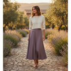 Olivia | Women's Maxi Skirt With Button Detail And Flowy Silhouette | Elegant