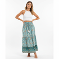 Olivia | Women's Maxi Skirt With Pleated Design And Drawstring Waist | Bohemian